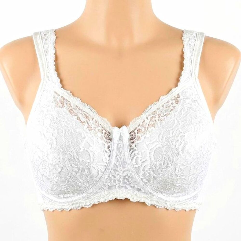 Playtex 18 Hour Airform Comfort Lace Wirefree white Bra 40B cooling Comfort